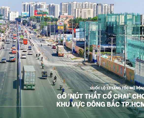 Quốc lộ 13 tăng tốc mở rộng, gỡ 'nút thắt cổ chai' cho khu vực Đông Bắc TP.HCM