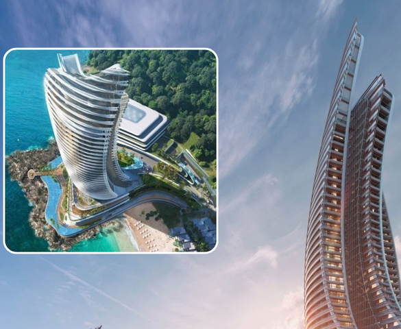 Tòa tháp chọc trời như cánh buồm vươn mình giữa biển khơi: Công trình kiến trúc biểu tượng mới tại đặc khu lớn bậc nhất Việt Nam