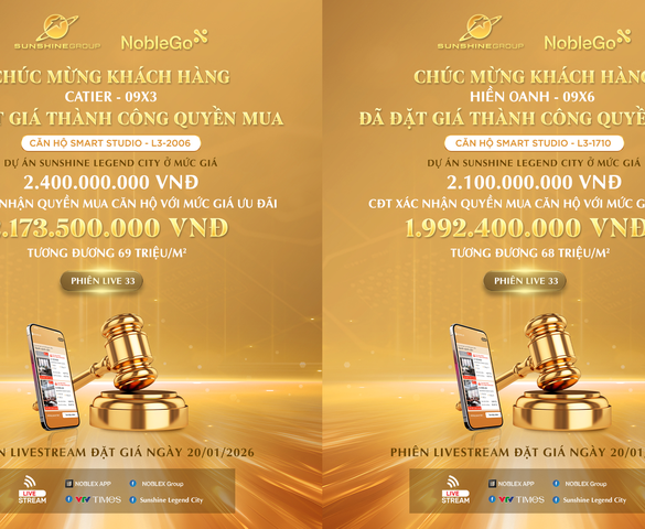 Livestream 20/1: Khách hàng được ưu đãi tới hơn 200 triệu khi chốt quyền mua căn hộ Sunshine Legend City