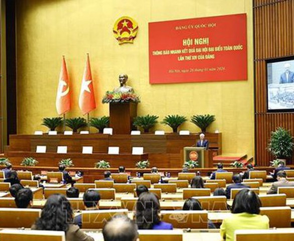 Chủ tịch Quốc hội chủ trì Hội nghị thông báo nhanh kết quả Đại hội XIV của Đảng