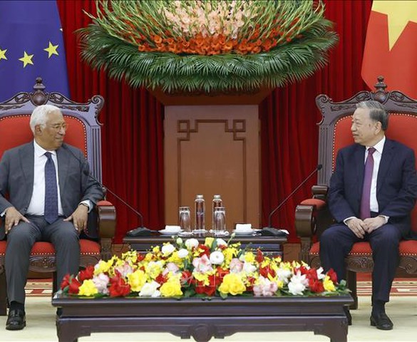 Tổng Bí thư Tô Lâm tiếp Chủ tịch Hội đồng châu Âu António Costa