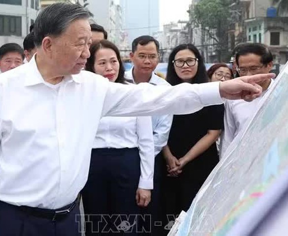Tổng Bí thư, Chủ tịch nước Tô Lâm kiểm tra tiến độ công trình giao thông trọng điểm ở Hà Nội
