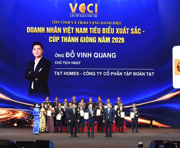 Phó Chủ tịch T&T Group Đỗ Vinh Quang được vinh danh Doanh nhân Việt Nam tiêu biểu - Cúp Thánh Gióng 2026