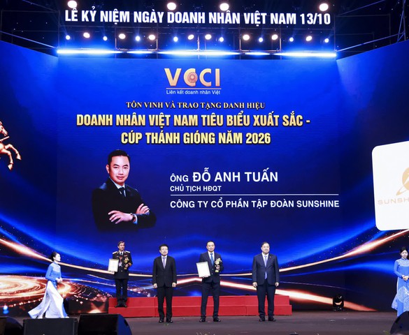 Chủ tịch Tập đoàn Sunshine được vinh danh Doanh nhân Việt Nam tiêu biểu xuất sắc - Cúp Thánh Gióng 2026