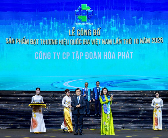 Hòa Phát 8 lần liên tiếp nhận chứng nhận Thương hiệu Quốc gia