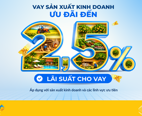 PVcomBank ưu đãi lãi suất cho vay đến 2,5%/năm, hỗ trợ cá nhân và hộ kinh doanh