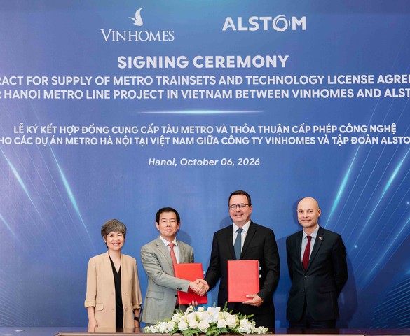 Vingroup và Alstom hợp tác công nghệ để phát triển tuyến đường sắt đô thị Hà Nội thế hệ mới