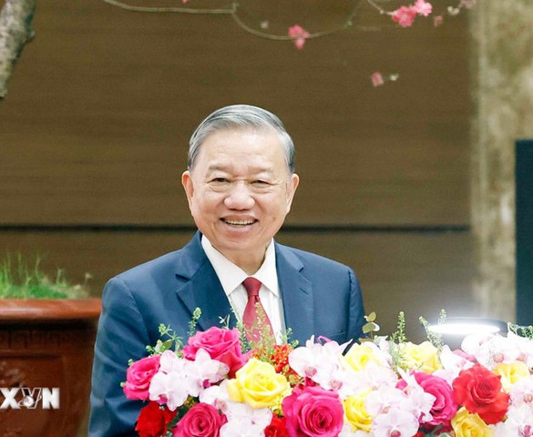 Tổng Bí thư Tô Lâm thăm, chúc Tết Đảng bộ, chính quyền, nhân dân Thủ đô Hà Nội