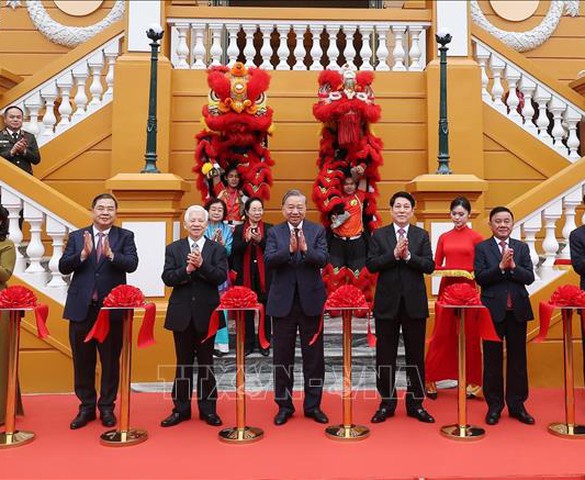 Tổng Bí thư Tô Lâm, Chủ tịch nước Lương Cường dự khánh thành công trình Trụ sở làm việc Cơ quan Chủ tịch nước