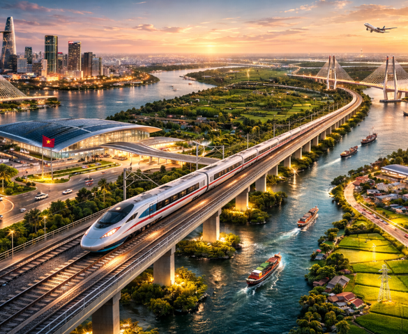 Tuyến đường sắt 12 tỷ USD kết nối TP. HCM đến tỉnh duy nhất có 3 mặt giáp biển nhận chỉ đạo mới từ Bộ Xây dựng