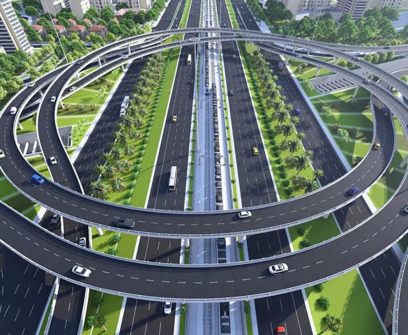 Sắp thành hình nút giao hơn 2.000 tỷ đồng kết nối với đại lộ dài nhất Việt Nam