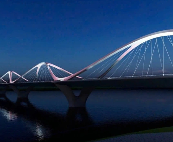 Siêu cầu 16.000 tỷ mang tên danh tướng huyền thoại bắc qua dòng sông biểu tượng của Thủ đô: Thi công xuyên Tết nỗ lực hoàn thành