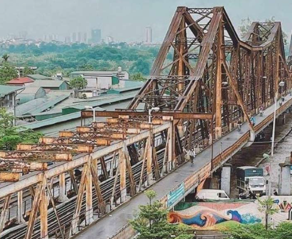 Một nhịp cây cầu thép có tuổi đời lớn nhất Việt Nam gặp sự cố