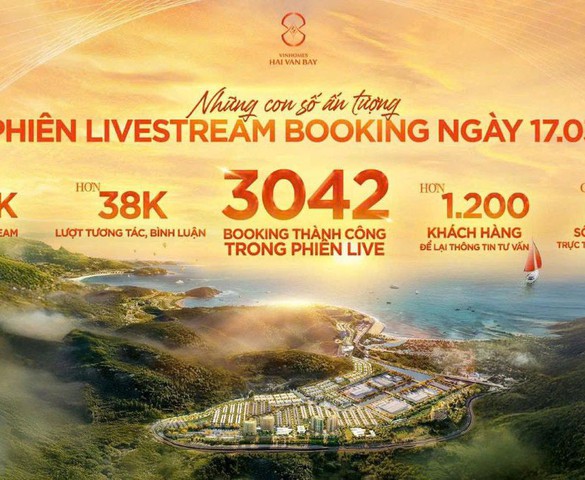 Nhận hơn 3.000 booking trong phiên livestream: Vinhomes Hải Vân Bay tạo “cơn địa chấn” chưa từng có