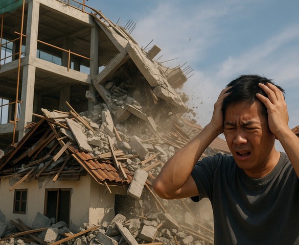 Đào móng nhà mới làm sập nhà hàng xóm, phải bồi thường thế nào?