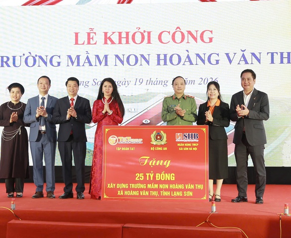 T&T Group và SHB đồng hành cùng Bộ Công an xây dựng Trường mầm non Hoàng Văn Thụ tại Lạng Sơn