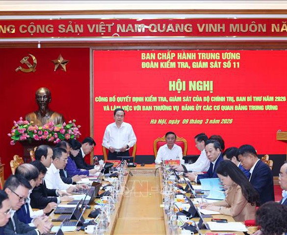Công bố quyết định kiểm tra, giám sát của Bộ Chính trị, Ban Bí thư đối với Ban Thường vụ Đảng uỷ các cơ quan Đảng Trung ương