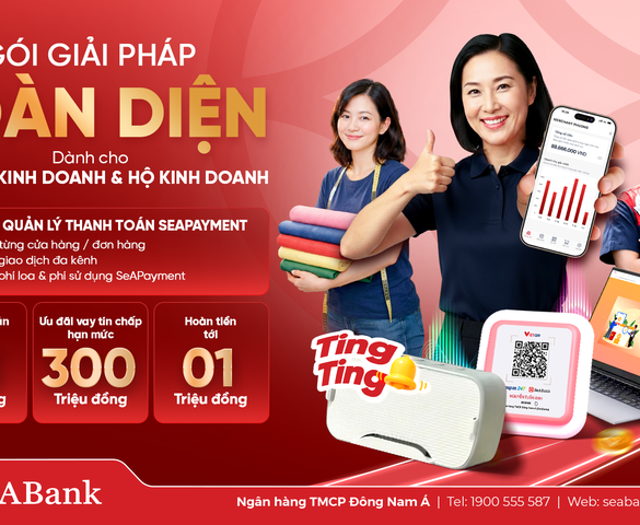 SeABank tung “combo” giải pháp toàn diện giúp hộ kinh doanh số hóa dòng tiền