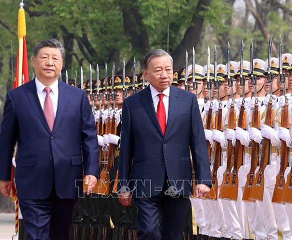 Lễ đón trọng thể Tổng Bí thư, Chủ tịch nước Tô Lâm thăm cấp Nhà nước đến Trung Quốc