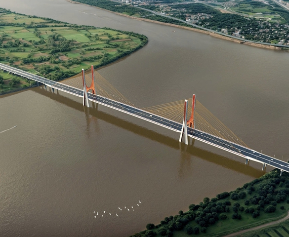 Sau 8 tháng khởi công, siêu cầu gần 12.000 tỷ bắc qua dòng sông biểu tượng của Thủ đô sắp bước vào giai đoạn then chốt