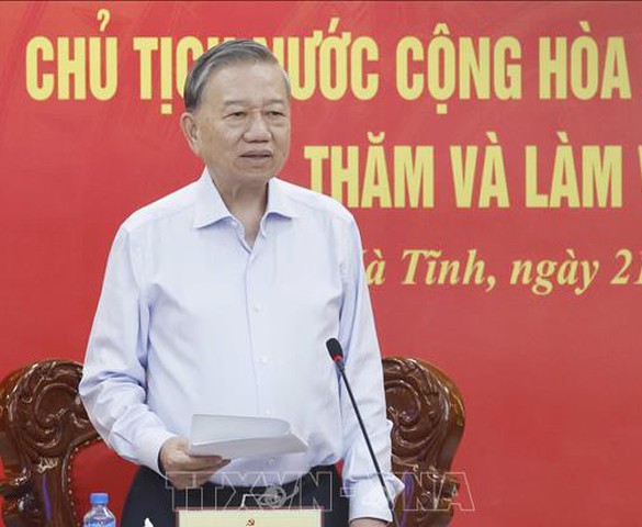 Tổng Bí thư, Chủ tịch nước Tô Lâm: Hà Tĩnh khơi dậy khát vọng phát triển, quyết tâm đạt mục tiêu tăng trưởng nhanh, bền vững