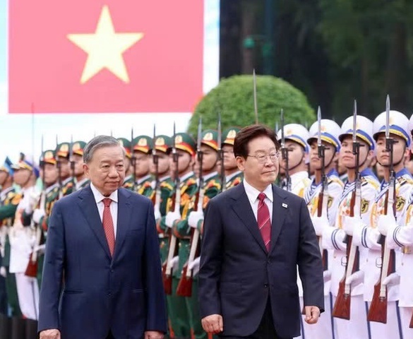 Tổng Bí thư, Chủ tịch nước Tô Lâm chủ trì Lễ đón chính thức Tổng thống Hàn Quốc