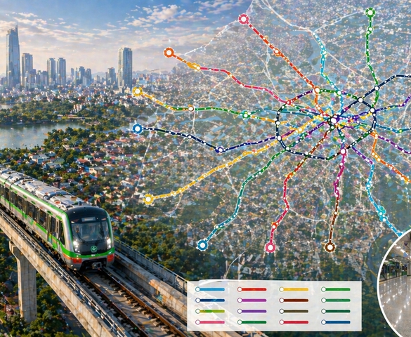 Đô thị hạng đặc biệt của Việt Nam cần hơn 100 tỷ USD để làm dự án hạ tầng chưa từng có: Gần 1.000km metro, mở ra không gian đa cực