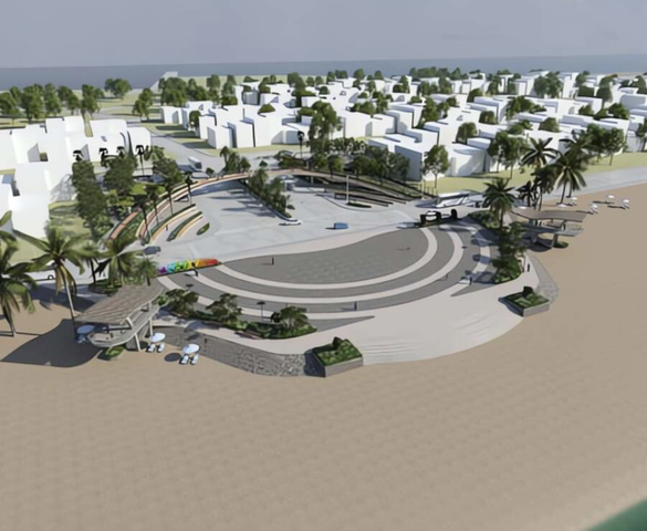 Lần đầu tiên thành phố trẻ nhất Việt Nam xây dựng công viên biển, nằm ngay gần cầu vượt biển dài nhất miền Trung