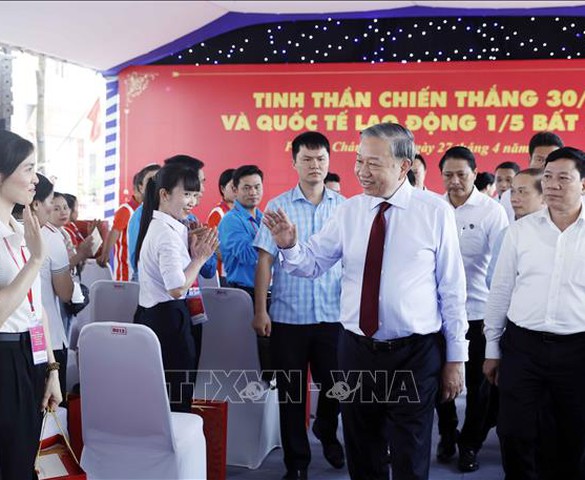 Toàn văn nội dung nói chuyện của Tổng Bí thư, Chủ tịch nước Tô Lâm với công nhân, người lao động TP Hồ Chí Minh
