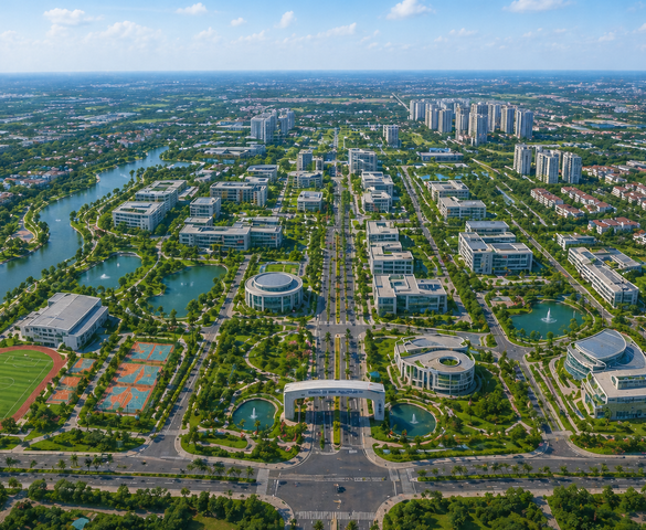 Chỉ vài giờ nữa, Việt Nam chính thức khởi công khu đô thị đại học quốc tế 59.000 tỷ có bóng dáng Vingroup: Quy mô gần 200.000 người, tọa lạc tại TP giàu nhất cả nước