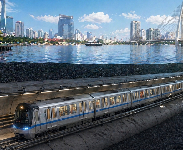 Chỉ 1 ngày nữa, THACO của tỷ phú Trần Bá Dương chính thức khởi công tuyến metro đi ngầm xuyên sông độc đáo: Dài 6km, là hành lang kết nối 2 siêu sân bay lớn nhất cả nước