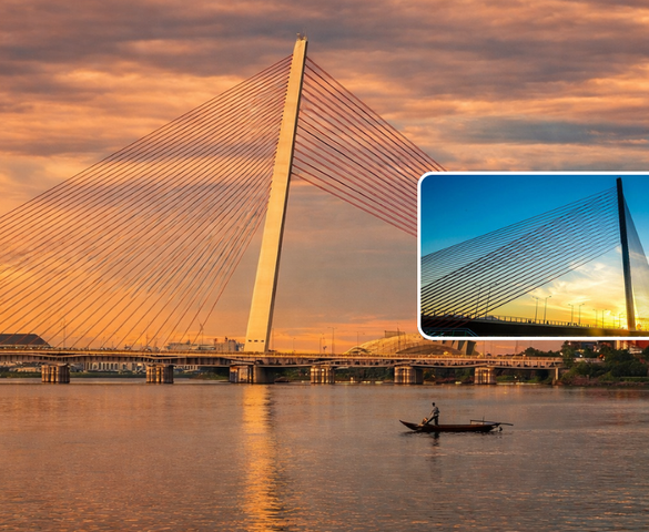 Cầu dây văng nghiêng 12 độ lớn nhất Đông Nam Á tại Việt Nam: Mang tên nữ anh hùng xứ Quảng, có khả năng chịu lực 32.000 tấn