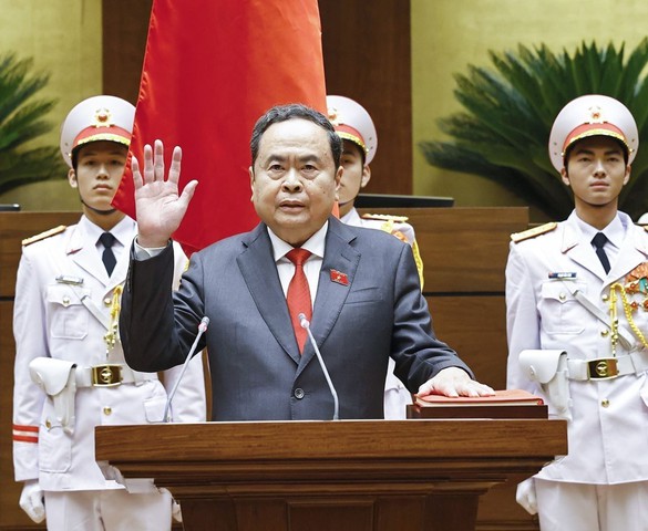 Chủ tịch Quốc hội Trần Thanh Mẫn tuyên thệ và phát biểu nhậm chức