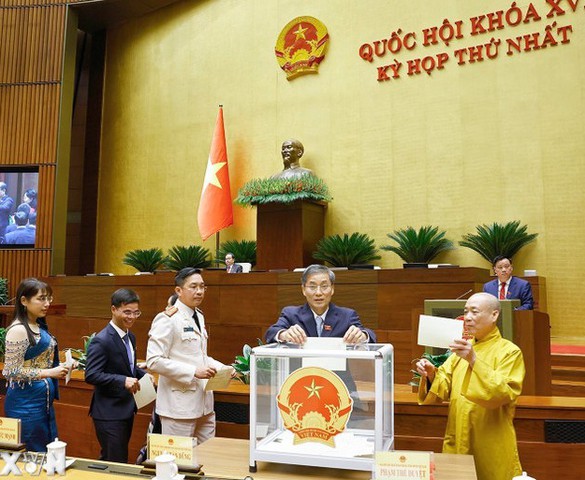 Thông qua Nghị quyết bầu ông Trần Thanh Mẫn làm Chủ tịch Quốc hội khóa XVI