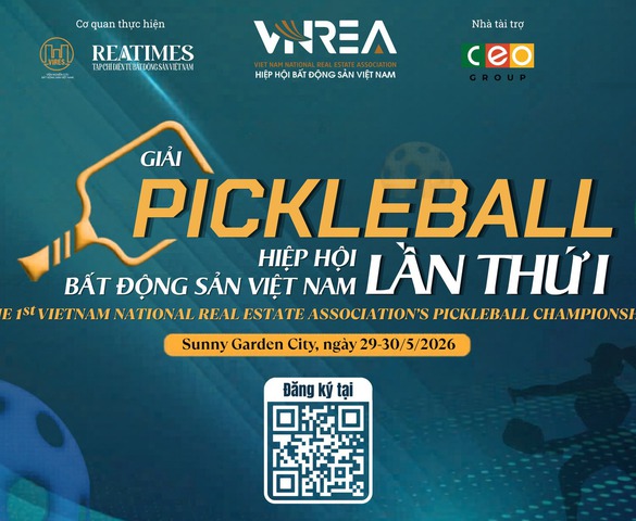 Chính thức phát động và mở cổng đăng ký Giải Pickleball Hiệp hội Bất động sản Việt Nam lần thứ I