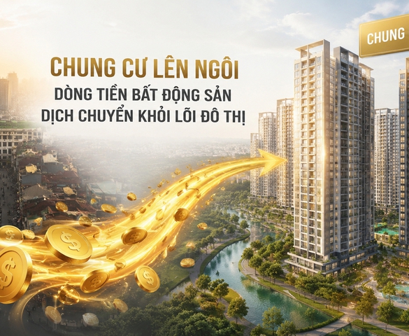 Chung cư lên ngôi, dòng tiền bất động sản dịch chuyển khỏi lõi đô thị