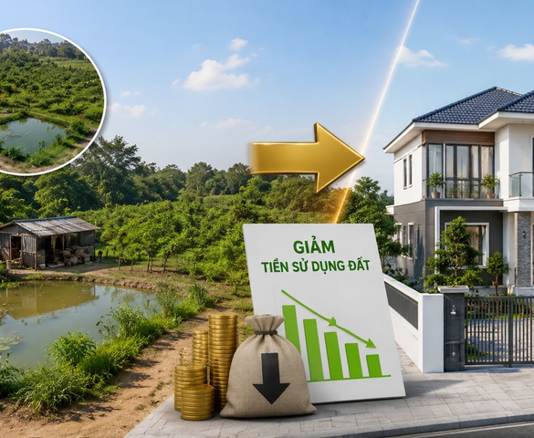 Kể từ nay, những trường hợp này sẽ được giảm tiền sử dụng đất khi chuyển đất vườn, ao sang đất ở