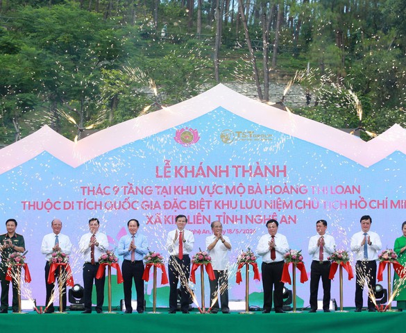 Khánh thành công trình Thác 9 tầng tại quê hương Bác Hồ