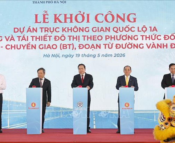Chủ tịch Quốc hội dự Lễ khởi công dự án mở rộng Quốc lộ 1A đoạn qua TP Hà Nội
