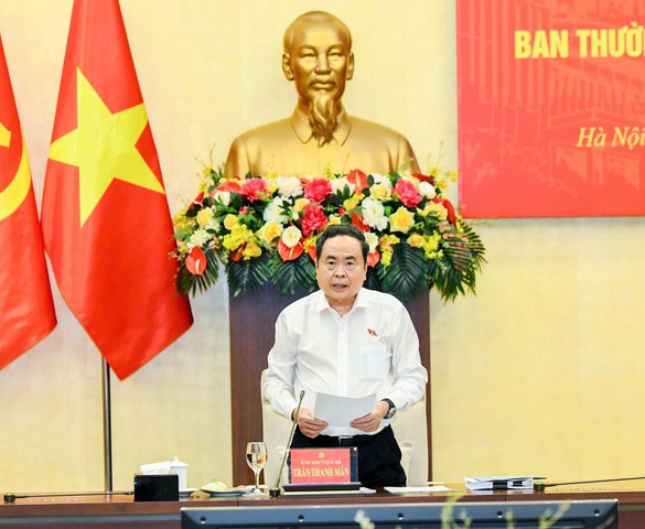 Chủ tịch Quốc hội Trần Thanh Mẫn chủ trì Hội nghị Ban Thường vụ Đảng ủy Quốc hội