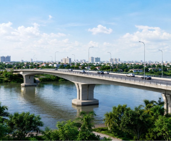 Thành phố giàu nhất Việt Nam sắp xây cầu mới hơn 1.100 tỷ kết nối nội đô, xóa bỏ cầu sắt tạm nay đã xuống cấp