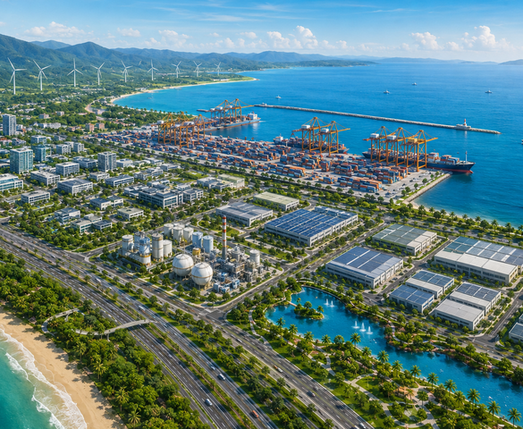 Tỉnh rộng nhất cả nước sẽ có thêm khu kinh tế ven biển khoảng 75.000ha, tích hợp cảng biển, logistics, công nghiệp năng lượng LNG và đô thị dịch vụ hiện đại