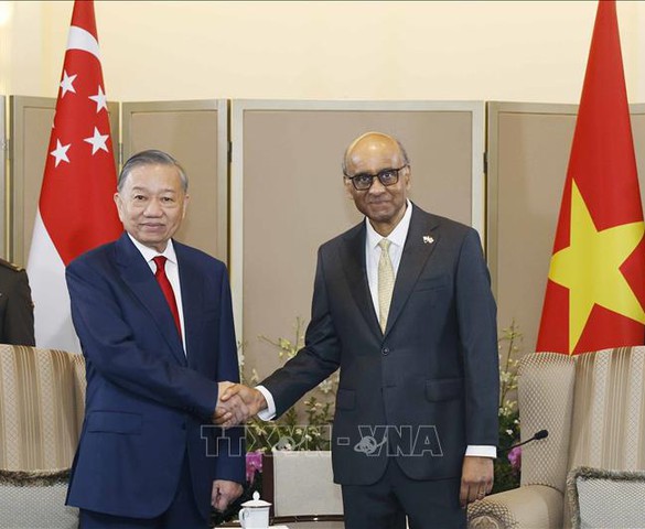 Tổng Bí thư, Chủ tịch nước Tô Lâm hội đàm với Tổng thống Singapore Tharman Shanmugaratnam
