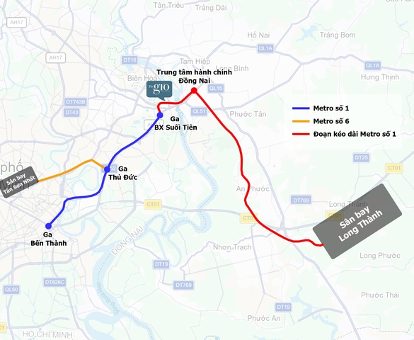 "Sức hút" The Gió Riverside nhờ liền kề 2 tuyến Metro, kết nối 2 sân bay quốc tế