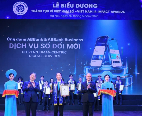 ABBank nhận giải “Dịch vụ số xuất sắc” tại Viet Nam I4 Impact Awards 2026