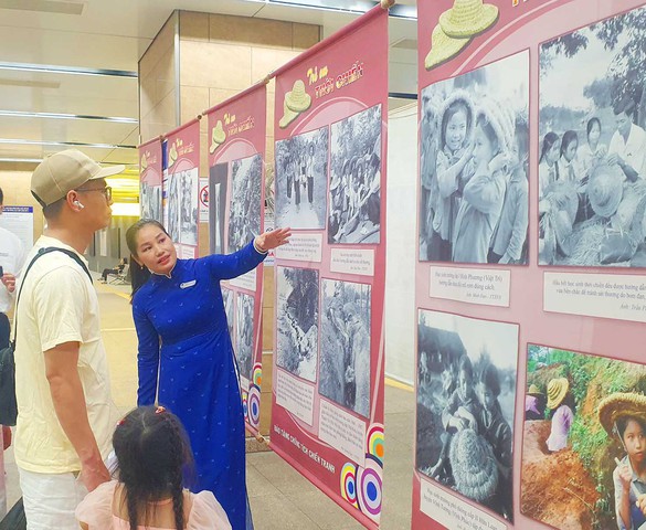 TP.HCM: Triển lãm "Trẻ em thời chiến" trong không gian nhà ga Metro