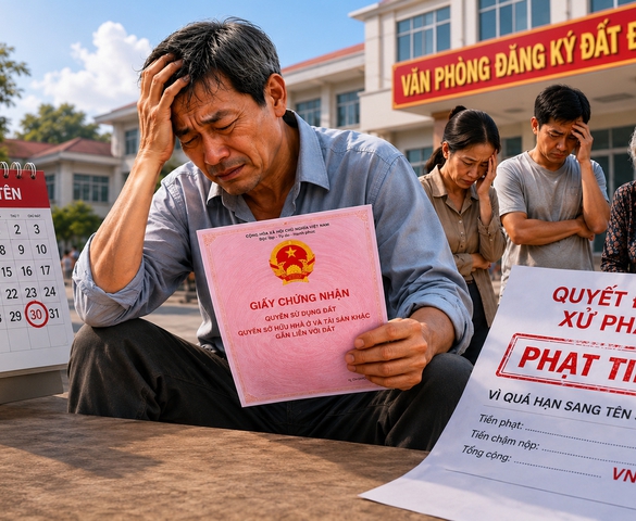 Từ giờ, để quá mốc thời gian này khi sang tên sổ đỏ, người dân có thể bị phạt tiền