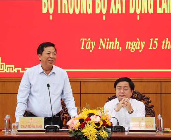 Bộ trưởng Bộ Xây dựng làm việc với Tây Ninh về hạ tầng giao thông và nhà ở xã hội