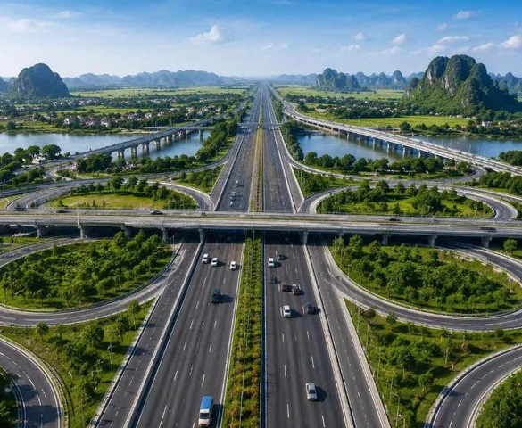 Tỉnh sẽ là TP tương lai của Việt Nam khởi công tuyến đường liên vùng gần 7.000 tỷ, gồm 8 cầu và 12 nút giao