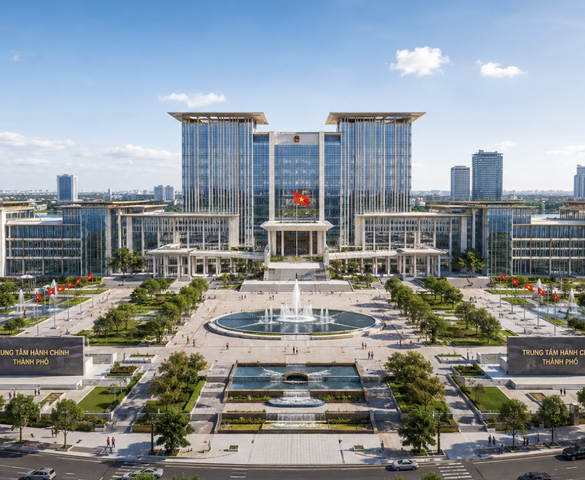 Bắt đầu triển khai xây dựng trung tâm hành chính mới tại thành phố rộng nhất cả nước